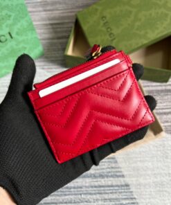 Alternative view of Gucci GG Marmont Keychain Wallet Red For Women‎ 3.9 in/ 10 cm