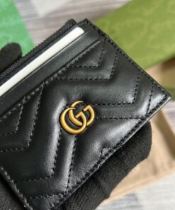 Alternative view of Gucci GG Marmont Keychain Wallet Black For Women‎ 627064 DTDHT 1000 3.9 in/ 10 cm