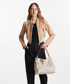 Alternative view of Louis Vuitton Graceful PM Damier Azur Bag For Women N42249 – 35 Cm/ 13.8 In