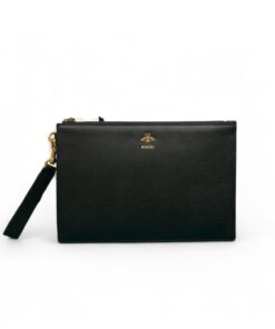 Gucci Animalier Pouch Black with Bee Detail For Men, 12in/31cm – GG 523684 DJ20T 1000