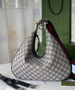 Gucci Attache Small Shoulder Bag 9in/23cm Beige For Women GG 699409 96GRN 4082 - Image 3