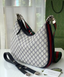 Gucci Attache Small Shoulder Bag 9in/23cm Beige For Women GG 699409 96GRN 4082 - Image 5