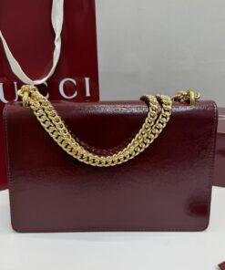 Gucci Dionysus Shoulder Bag 11in/ 28cm Wine Red Gold Hardware For Women - Image 4