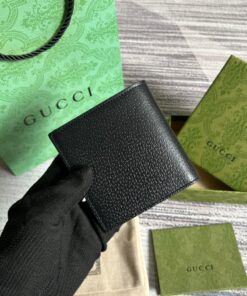 Gucci GG Marmont Bi-Fold Wallet Black For Men 4.3in/11cm 428726 1T56F 1000 - Image 3