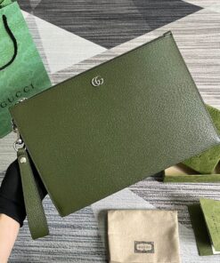 Alternative view of GG Marmont Pouch Green For Men 12in/30.5cm 475317 DJ20F 3352