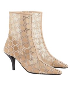 Gucci Beige Heeled Ankle boots For Women – ‎750228 F13B0 9941