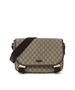Gucci Imprime Medium Messenger Bag Brown For Women, Women’s Bags 12in/30.5cm GG