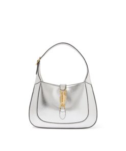 Gucci Jackie 1961 Medium Shoulder Bag Silver For Women, Women’s Bags 10.8in/28cm GG