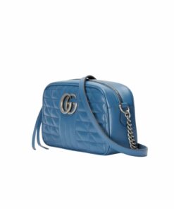 Gucci Marmont Matelasse Shoulder Bag Blue For Women, Women’s Bags 9.5in/24cm GG 634936 UM8BF 4340 - Image 3