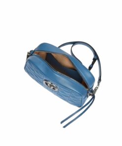 Gucci Marmont Matelasse Shoulder Bag Blue For Women, Women’s Bags 9.5in/24cm GG 634936 UM8BF 4340 - Image 4