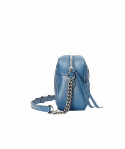 Gucci Marmont Matelasse Shoulder Bag Blue For Women, Women’s Bags 9.5in/24cm GG 634936 UM8BF 4340 - Image 6