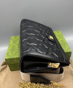 Gucci Matelasse Shoulder Bag Black For Women, Women’s Bags 10.2in/26cm GG - Image 4