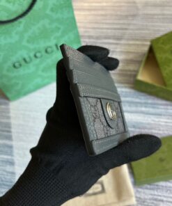 Gucci Ophidia Card Case Supreme Canvas Grey For Men 4.7in/12cm 732018 UULBN 1244 - Image 4