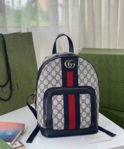 Alternative view of Gucci Ophidia GG Small Backpack Beige And Blue GG Supreme Canvas For Women 11.5in/29cm Beige