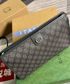Gucci Ophidia GG Toiletry Case Supreme Canvas Grey For Men 11.2in/28.5cm 598234 UULBN 1244 - Image 7