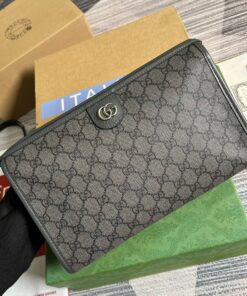 Gucci Ophidia GG Toiletry Case Supreme Canvas Grey For Men 11.2in/28.5cm 598234 UULBN 1244 - Image 6