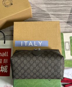 Alternative view of Gucci Ophidia GG Toiletry Case Supreme Canvas Grey For Men 10.2in/26cm ‎‎‎572767 UULBN 1244