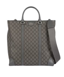 Gucci Ophidia Medium Tote Bag 15in/ 38cm Grey/ Black Silver Hardware For Men 763316 FACJY 1244