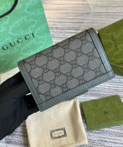 Alternative view of Gucci Ophidia Card Case Supreme Canvas Grey For Men 5.5in/14cm ‎‎‎732755 UULBN 1244