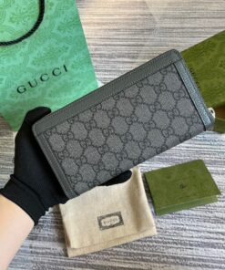 Alternative view of Gucci Ophidia Zip Around Wallet Supreme Canvas Grey For Men 7.5in/19cm ‎‎‎706844 UULBN 1244