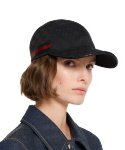 Alternative view of Gucci Original GG Canvas Baseball Hat With Web Black GG Hat