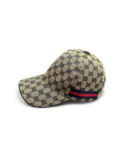 Gucci Original GG Canvas Baseball Hat With Web Beige/Blue GG Hat