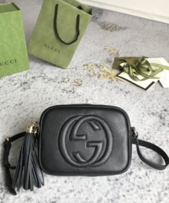 Gucci Soho Small Disco Bag Black 8in/21cm For Women GG 308364 - Image 6