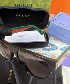 Alternative view of Gucci Square Frame Sunglasses Green For Women