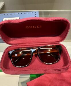 Alternative view of Gucci Square Frame Sunglasses Brown For Women