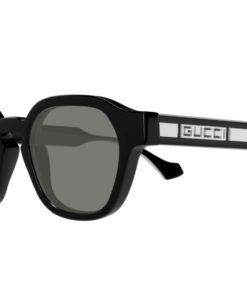 Alternative view of Gucci Sunglasses Glossy Black With Silver Toned