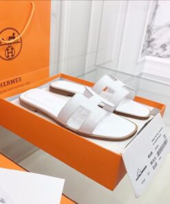 Hermes Oran Sandal White For Women H021056Z 02365