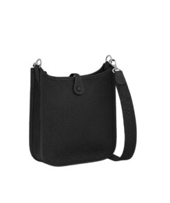 Hermes Evelyne 16 Amazone Bag Black With Silver-Toned Hardware For Women, Shoulder and Crossbody Bags 6.3in/16cm H069426CKAV - Image 9