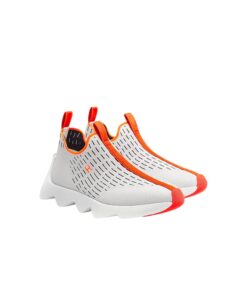 Hermes Eclair Sneakers White/ Orange For Men H221892ZH90410
