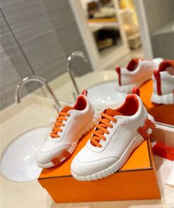 Hermes Bouncing Sneaker Orange For Women - Image 4