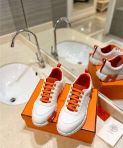 Hermes Bouncing Sneaker Orange For Women - Image 3