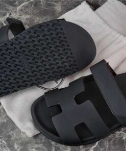 Hermes Chypre Sandal Black For Women - Image 8