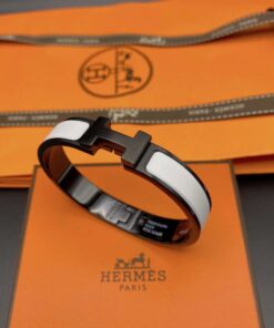 Hermes Clic Hh Bracelet White For Men - Image 3