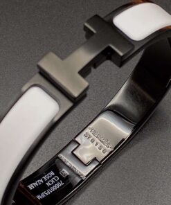 Hermes Clic Hh Bracelet White For Men - Image 5