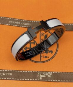 Hermes Clic Hh Bracelet White For Men - Image 4