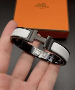 Hermes Clic Hh Bracelet White For Men - Image 6