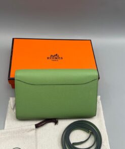 Hermes Constance Long Togo Wallet Green, Gold Toned Hardware Bag For Women, Women’s Handbags, Shoulder Bags 8.1in/20.5cm - Image 3