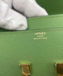 Hermes Constance Long Togo Wallet Green, Gold Toned Hardware Bag For Women, Women’s Handbags, Shoulder Bags 8.1in/20.5cm - Image 5