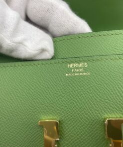 Hermes Constance Long Togo Wallet Green, Gold Toned Hardware Bag For Women, Women’s Handbags, Shoulder Bags 8.1in/20.5cm - Image 14