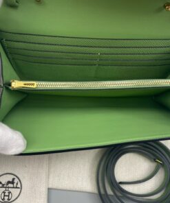 Hermes Constance Long Togo Wallet Green, Gold Toned Hardware Bag For Women, Women’s Handbags, Shoulder Bags 8.1in/20.5cm - Image 6