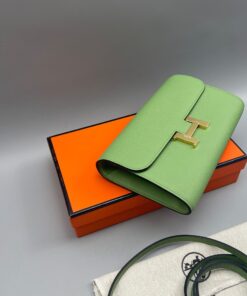 Hermes Constance Long Togo Wallet Green, Gold Toned Hardware Bag For Women, Women’s Handbags, Shoulder Bags 8.1in/20.5cm - Image 17