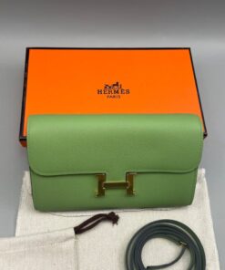 Alternative view of Hermes Constance Long Togo Wallet Green, Gold Toned Hardware Bag For Women, Women’s Handbags, Shoulder Bags 8.1in/20.5cm