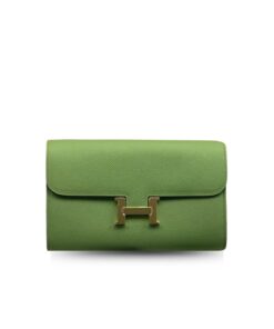 Hermes Constance Long Togo Wallet Green, Gold Toned Hardware Bag For Women, Women’s Handbags, Shoulder Bags 8.1in/20.5cm