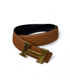 Hermes Constance Martelee Buckle Reversible 40mm Belt Brown For Women