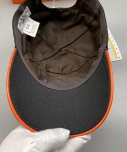 Hermes Davis H Primavera Cap Black Hermes Cap - Image 6