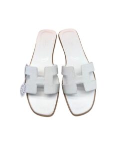 Hermes Oran Sandal White For Women